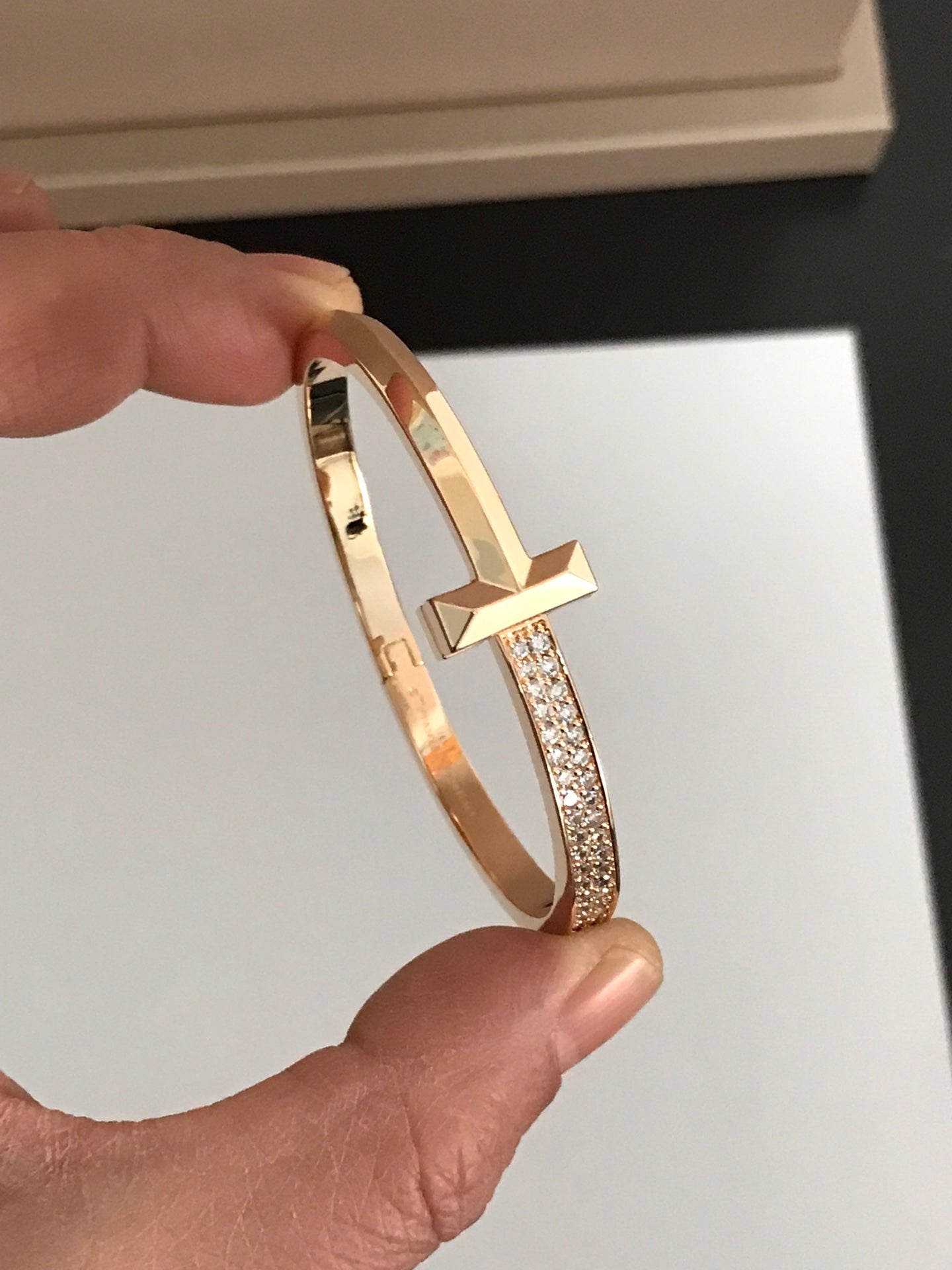 Premium Couple T-Cross Rose Gold Bracelet SLA38