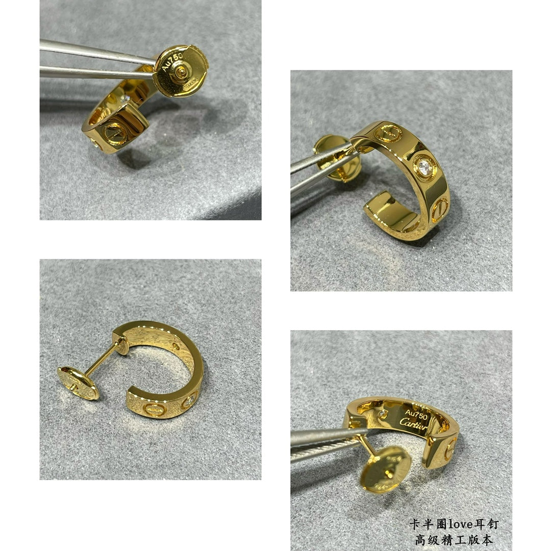 classic european and american half ring minimalist versatile style earrings eha77