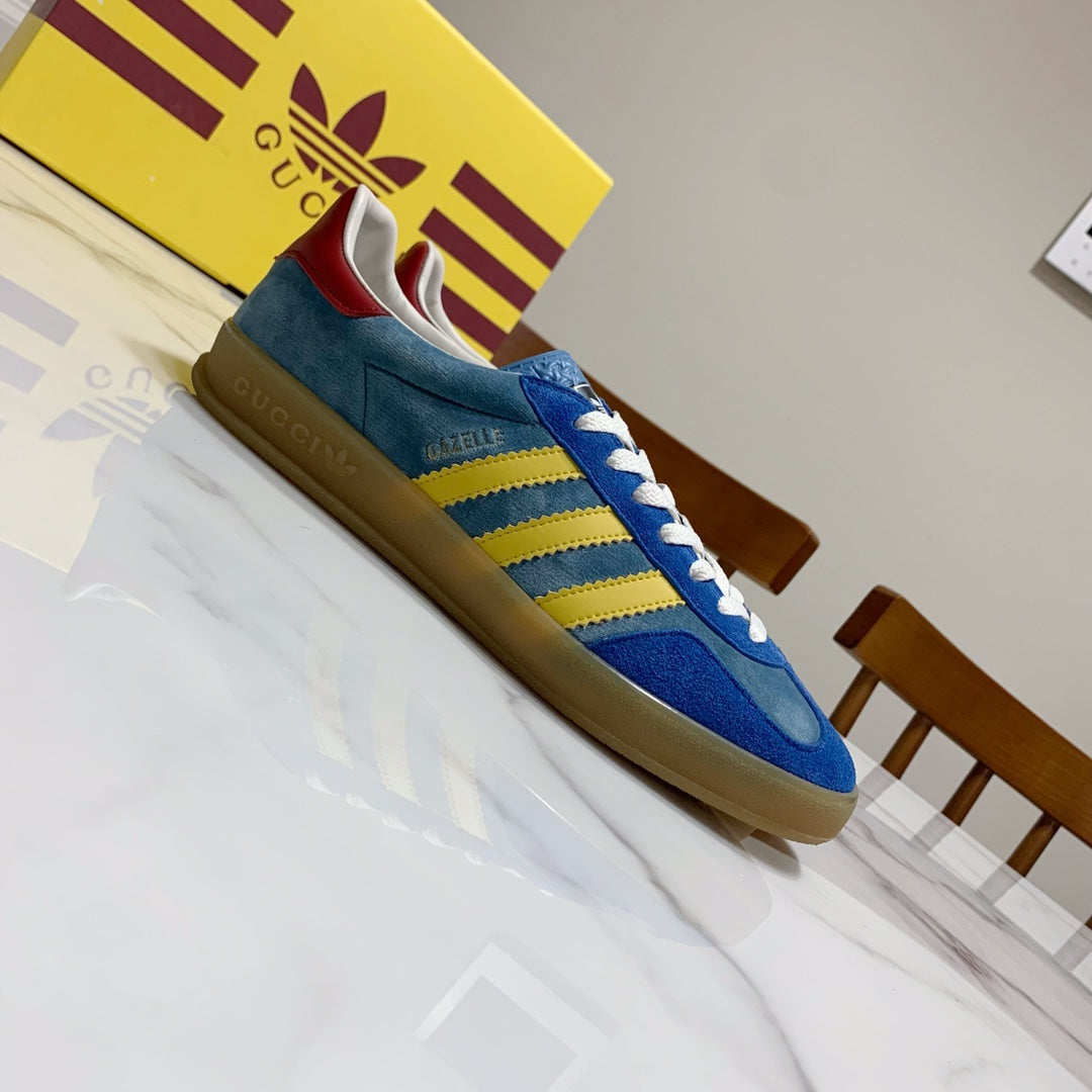 co mens branded color blocking three bar german training casual couple versatile blue sports shoes xzh69