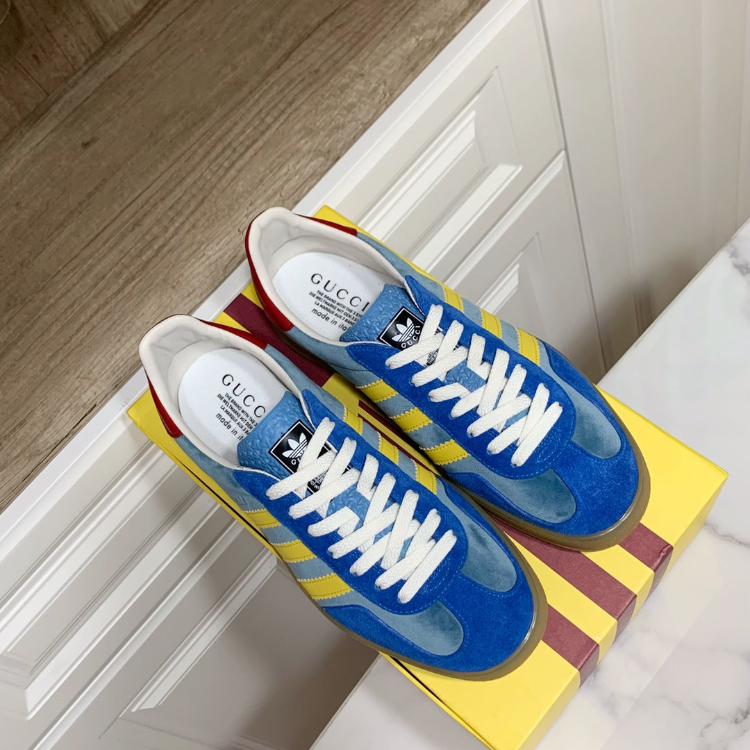 co mens branded color blocking three bar german training casual couple versatile blue sports shoes xzh69