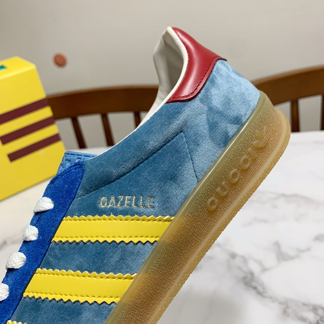co mens branded color blocking three bar german training casual couple versatile blue sports shoes xzh69