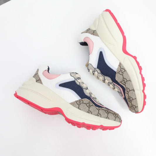 GG genuine leather thick sole casual color blocking printed comfortable sports shoes XZH112