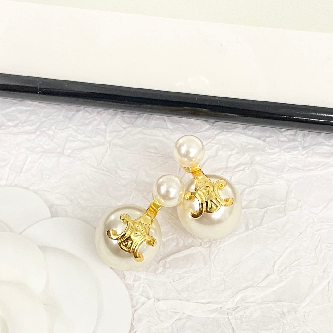 arc de triomphe hot selling fashion gold pearl earrings eha88