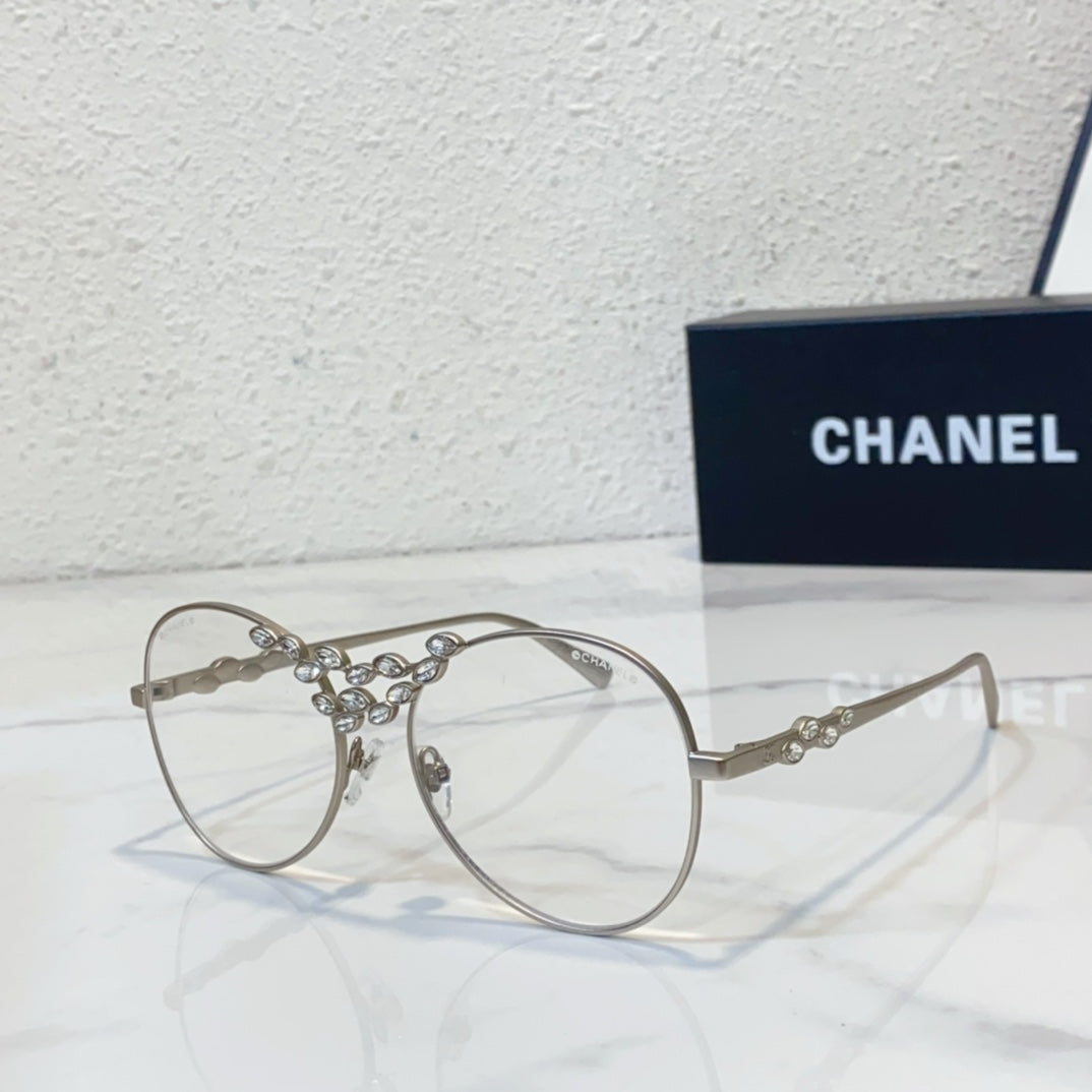 Chanel's new oval sunglasses, wheat ear metal flying sunglasses YJB37