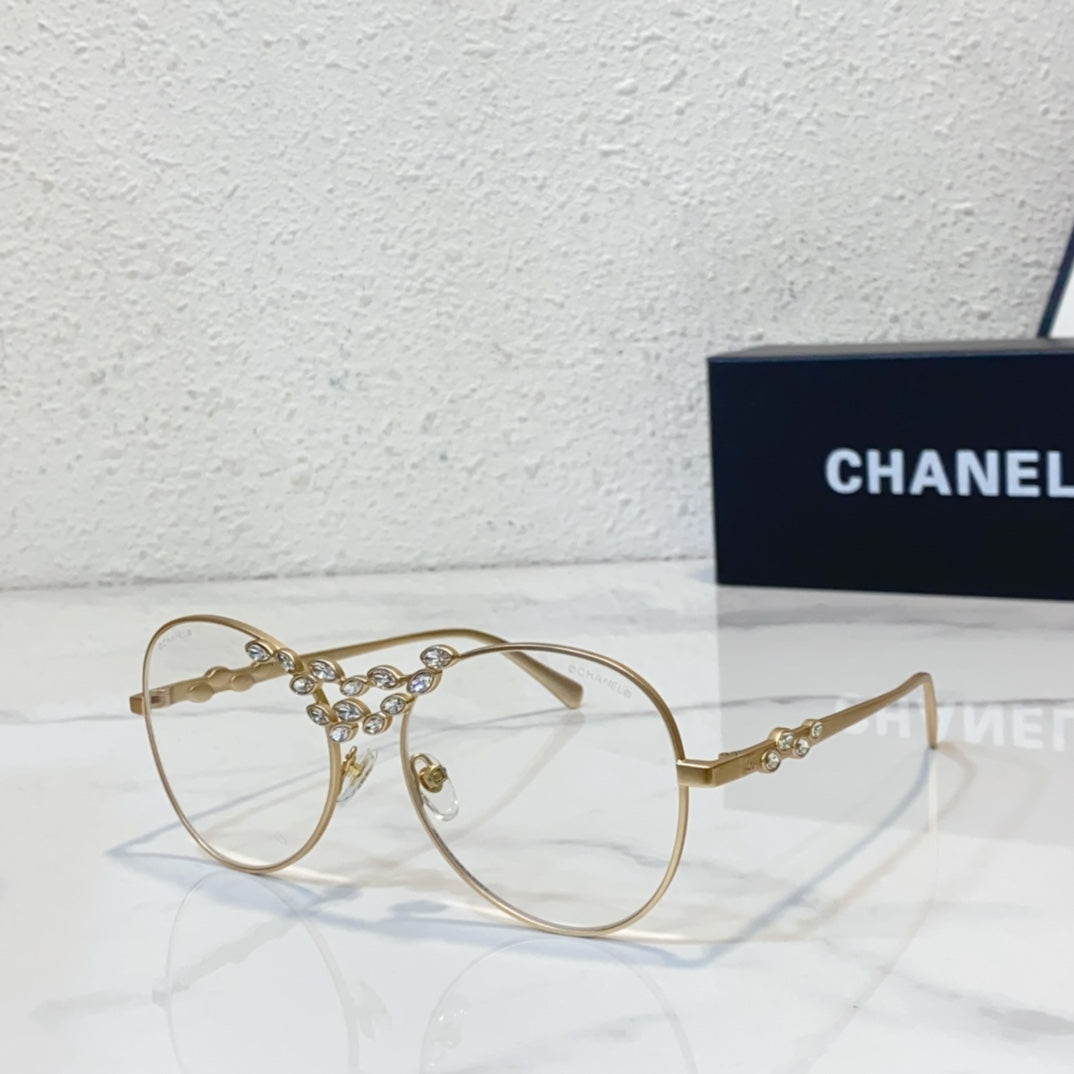 Chanel's new oval sunglasses, wheat ear metal flying sunglasses YJB37