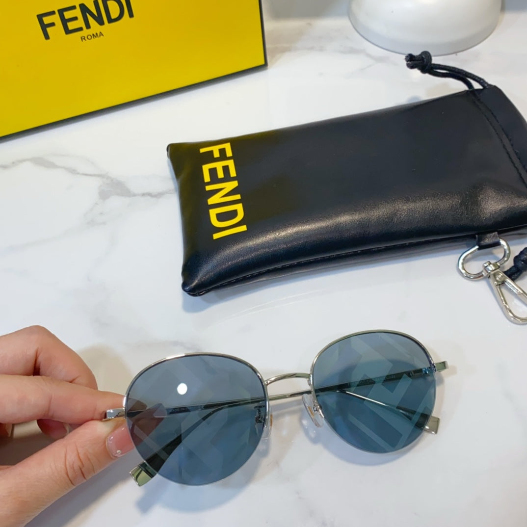 FENDI cycling sun protection blue light glasses for women driving frameless polarized sunglasses for men YJB38