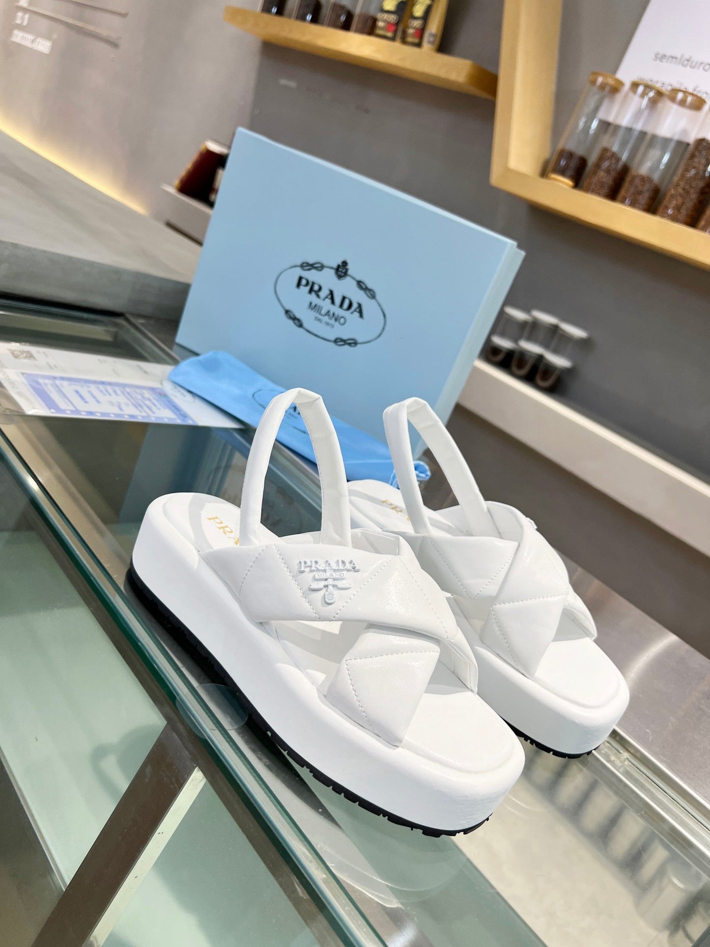white versatile open toe leather triangle sandals bread shoes xzh139