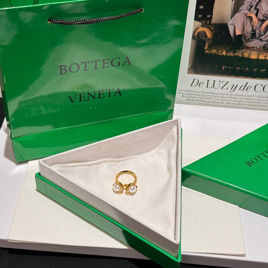 advanced fashion gold double pearl ring jzc15