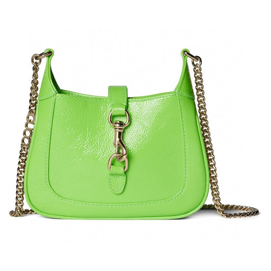 jackie notte green chain cross shoulder handbag 782889