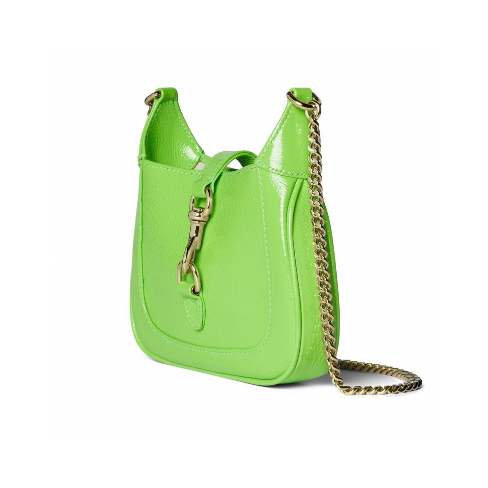 jackie notte green chain cross shoulder handbag 782889