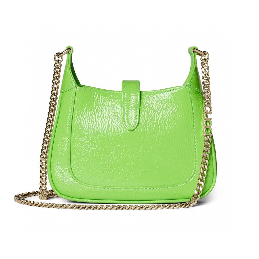 jackie notte green chain cross shoulder handbag 782889