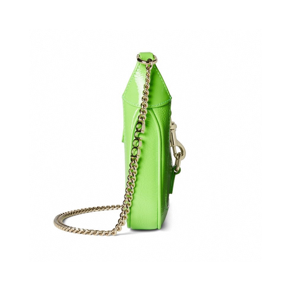 jackie notte green chain cross shoulder handbag 782889