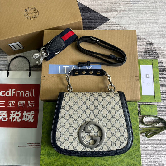 fashionable printed saddle underarm small square bag bst20