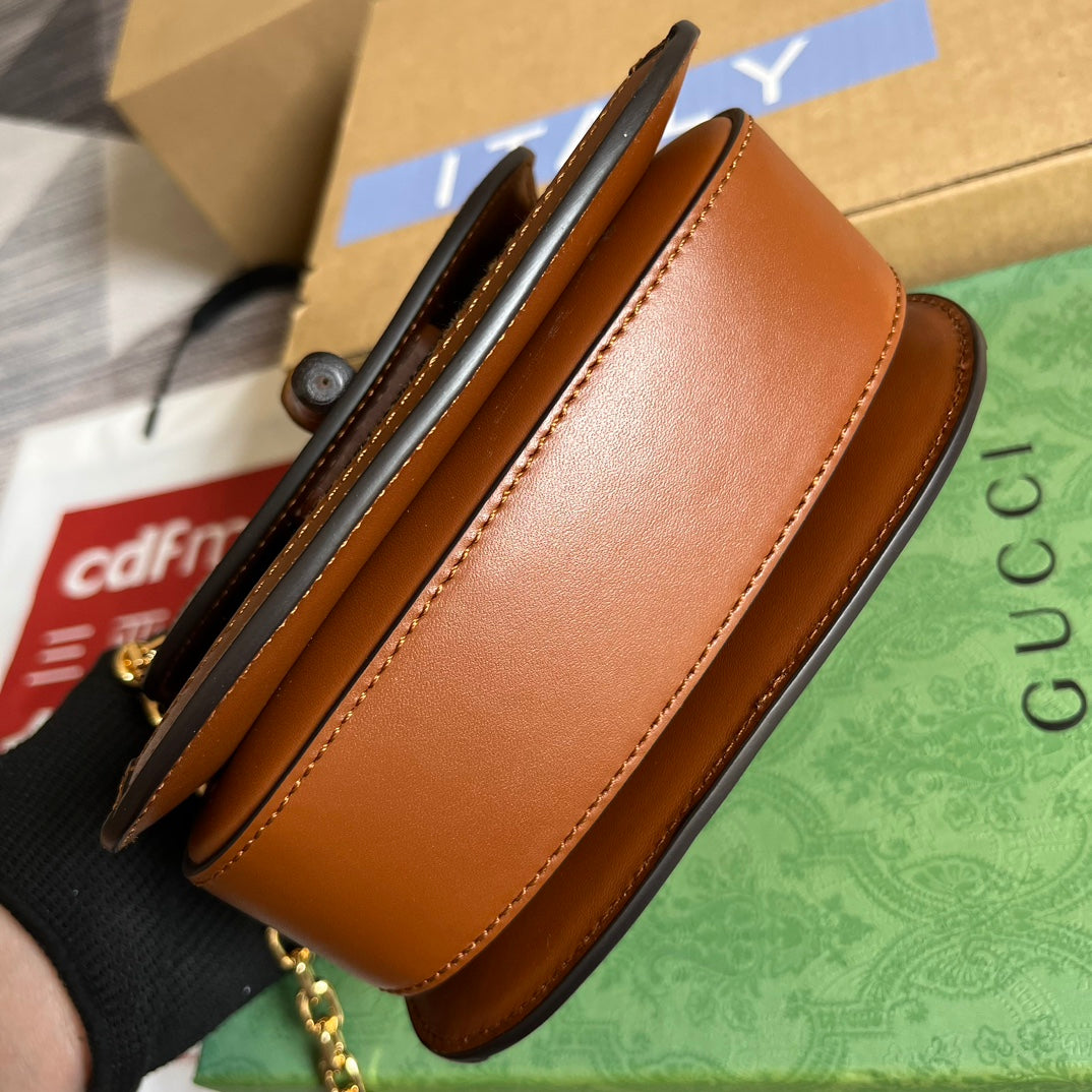 bamboo 1947 series bamboo brown mini handbag 735116