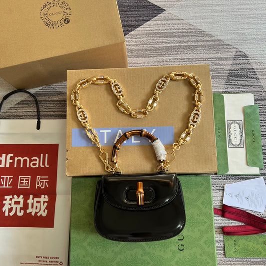 new chain crossbody handheld bamboo joint bag 724641