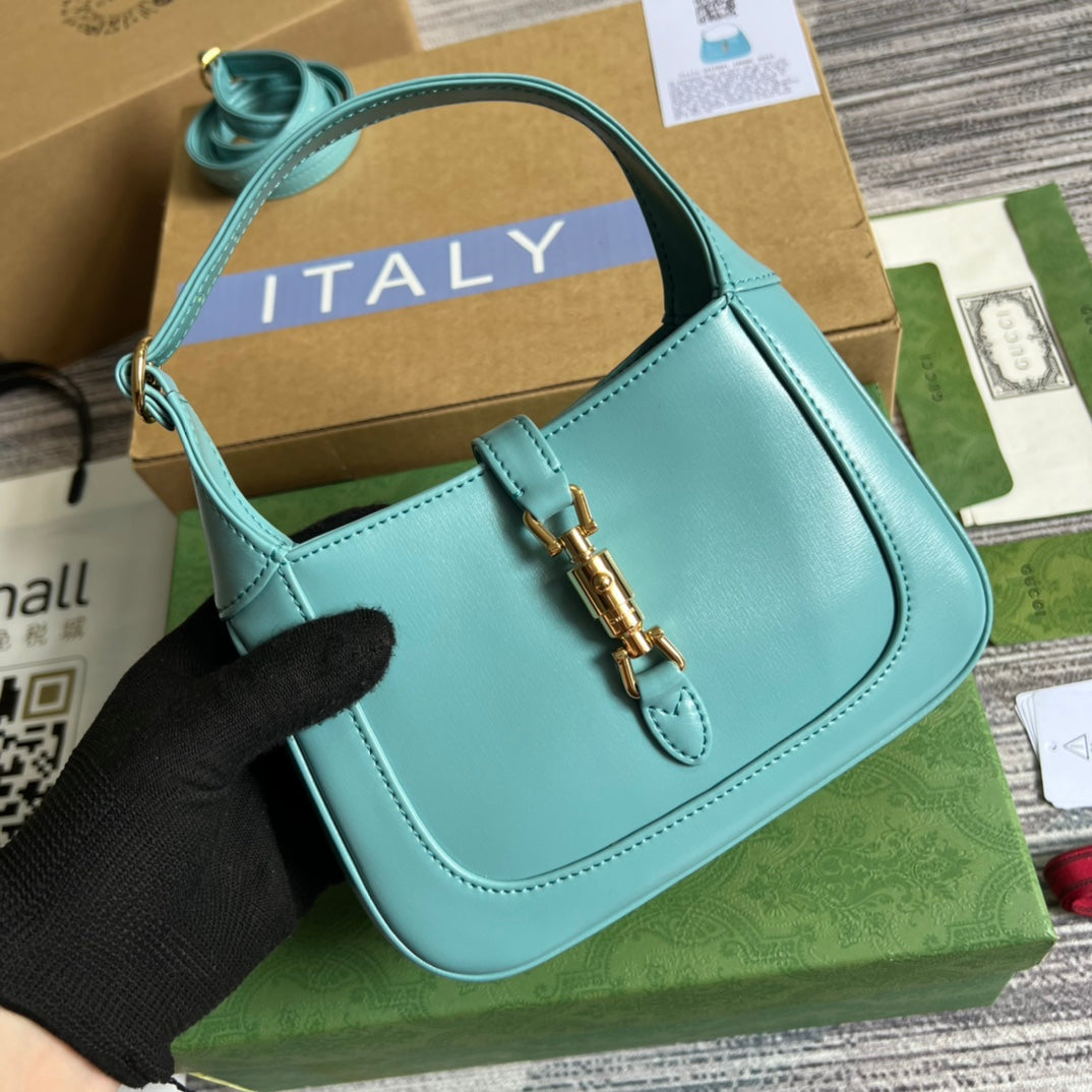 jackie 1961 mini 19cm blue cross shoulder underarm bag 637091