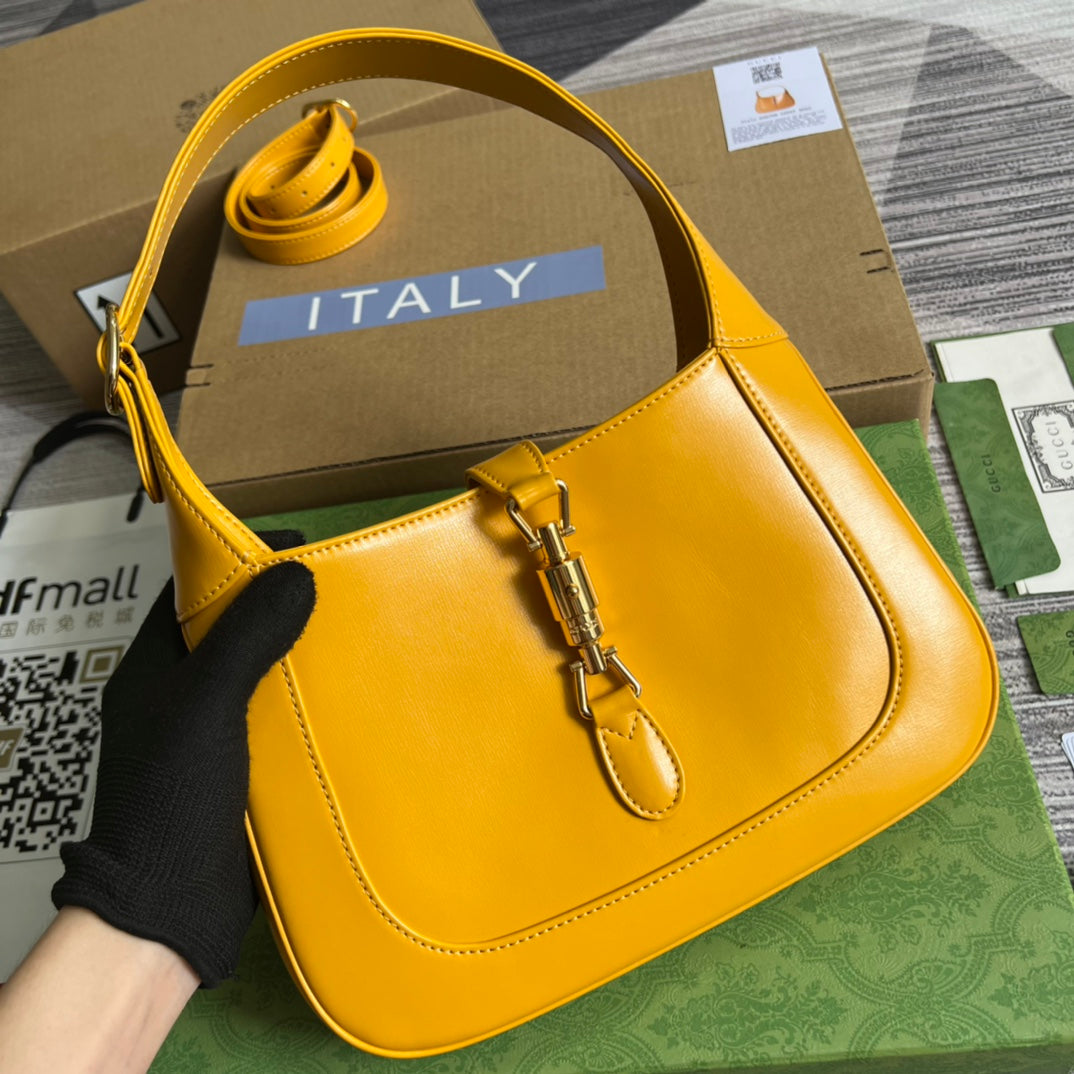 jackie yellow large 28cm cross shoulder handheld underarm bag 636709