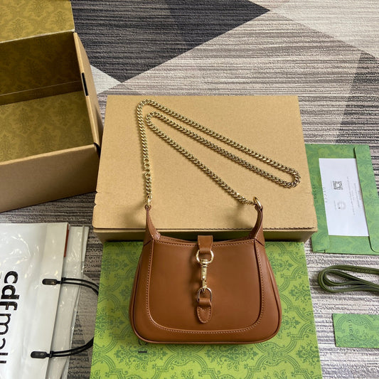 jackie series brown saddle crossbody shoulder bag 782889