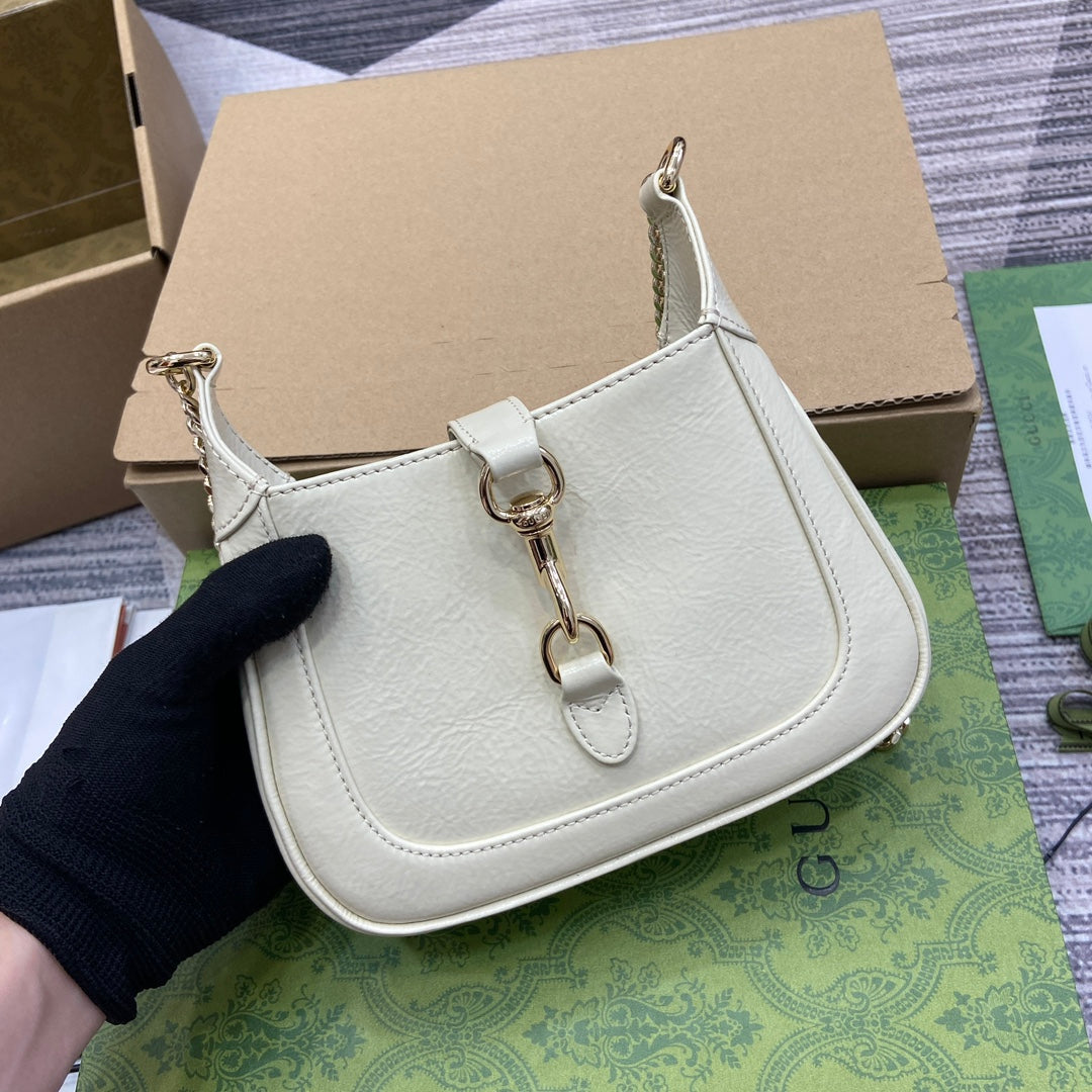 jackie white chain underarm single shoulder crossbody handbag 782889