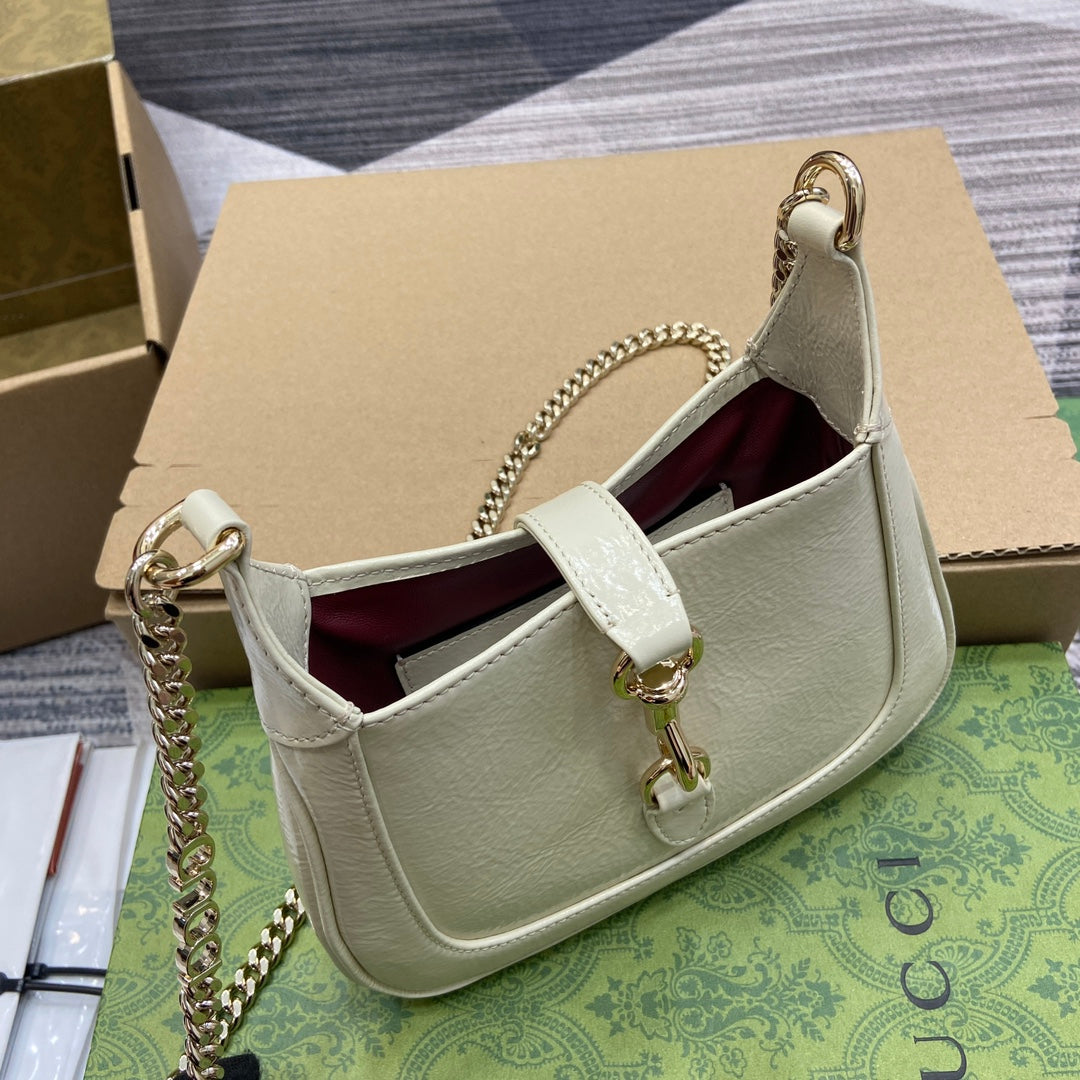 jackie white chain underarm single shoulder crossbody handbag 782889