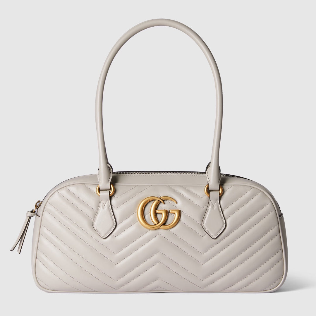 marmont single shoulder underarm crossbody light gray medium handbag 795218