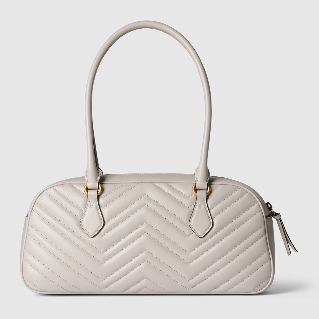 marmont single shoulder underarm crossbody light gray medium handbag 795218