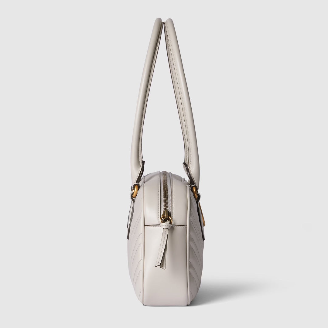 marmont single shoulder underarm crossbody light gray medium handbag 795218