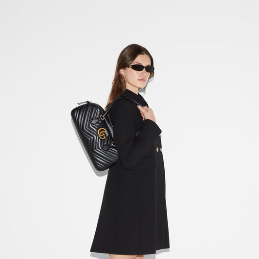 marmont single shoulder underarm crossbody light black medium handbag 795218