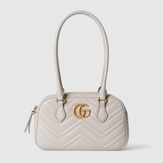 marmont one shoulder underarm light gray small handbag 795199