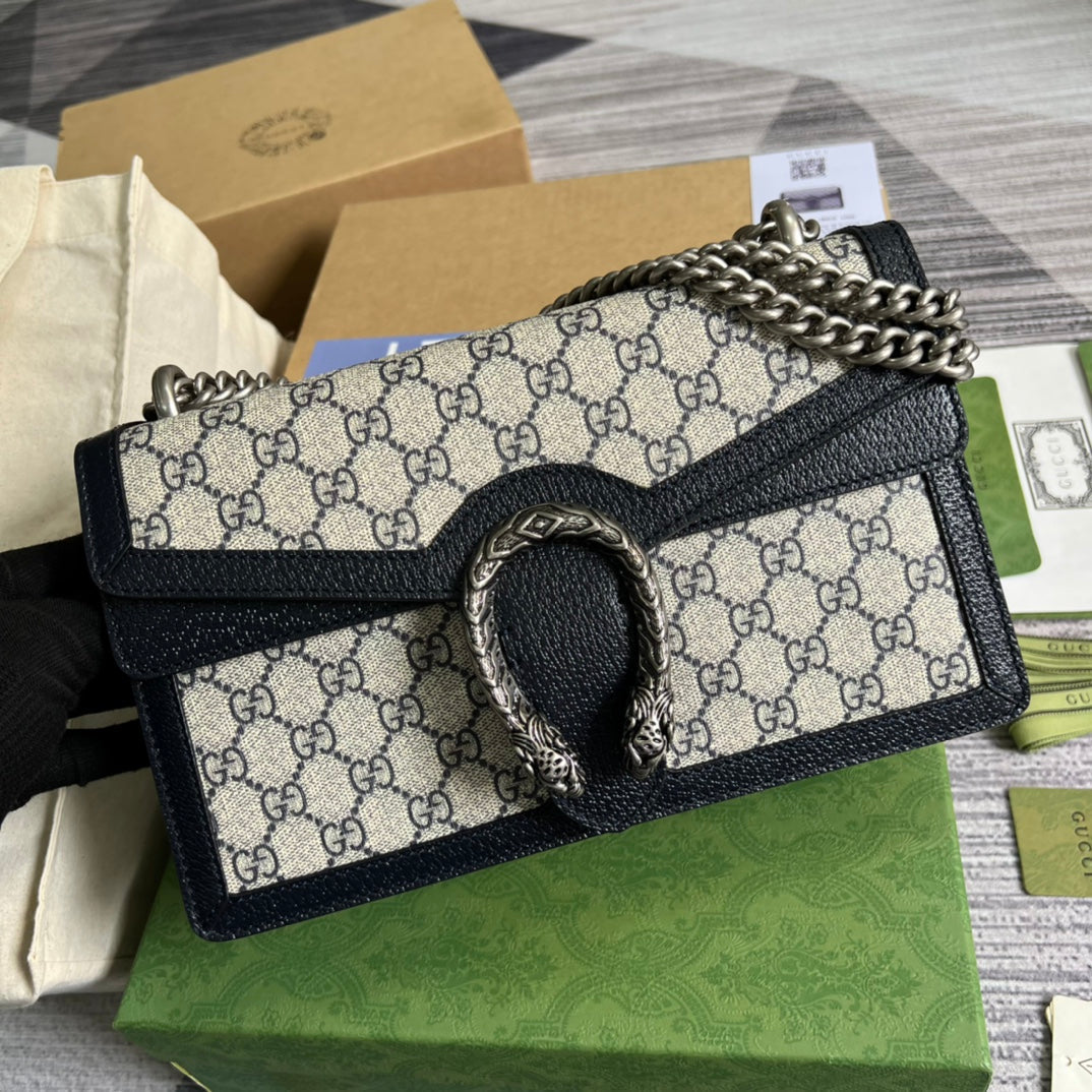 gg dionysus one shoulder crossbody chain blue small square bag 400249
