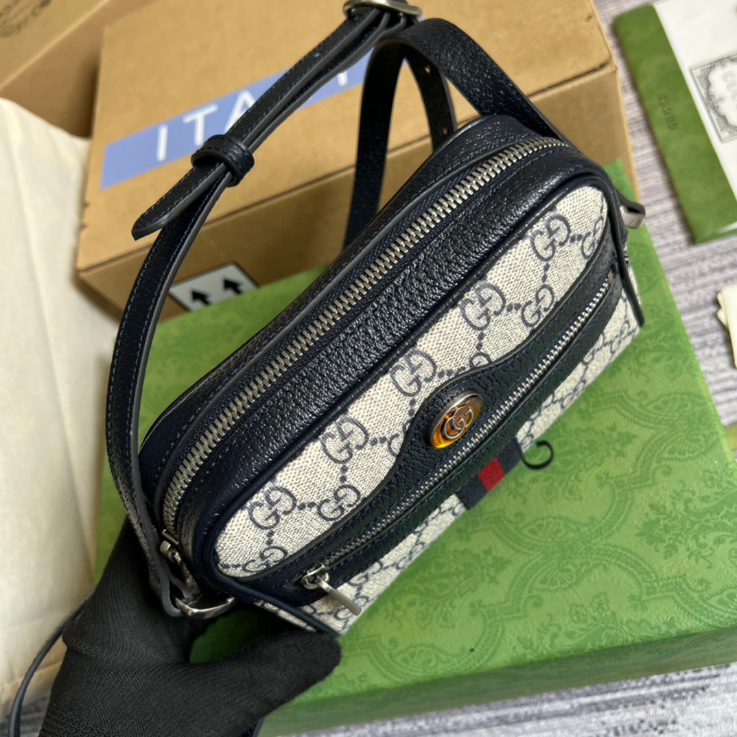 gg ophidia blue shoulder underarm bag bst98