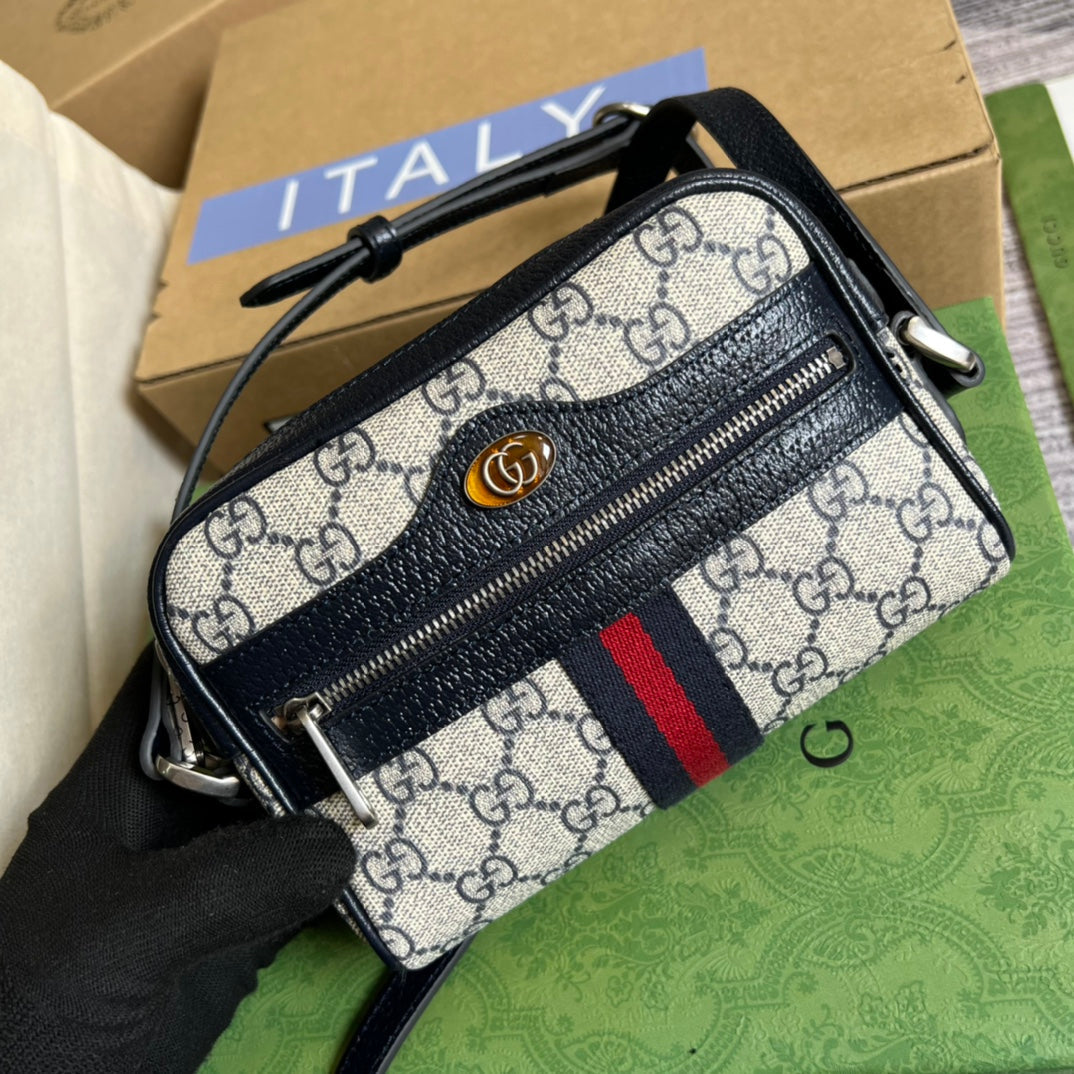 gg ophidia blue shoulder underarm bag bst98