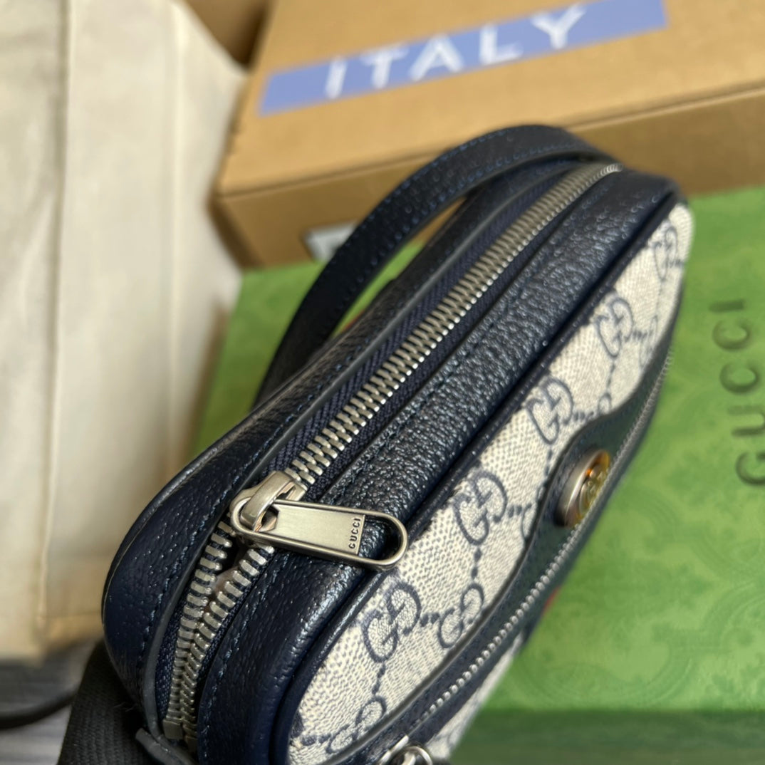 gg ophidia blue shoulder underarm bag bst98