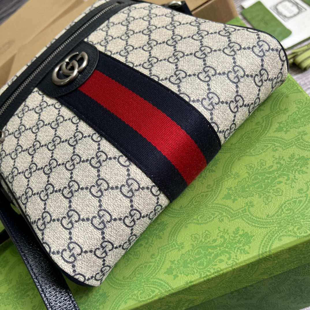 gg blue one shoulder handheld mini handbag 547926