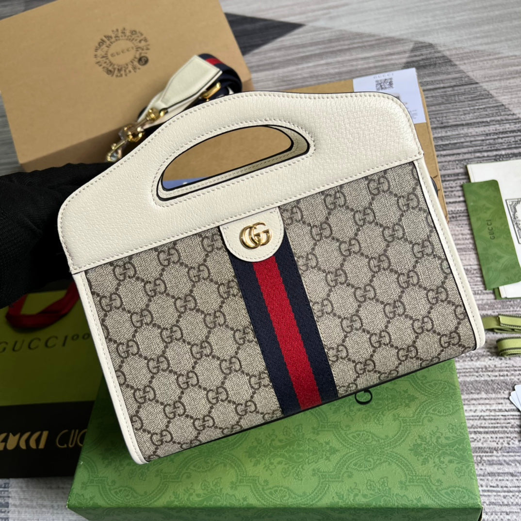 25cm white handheld cross shoulder bag 693724
