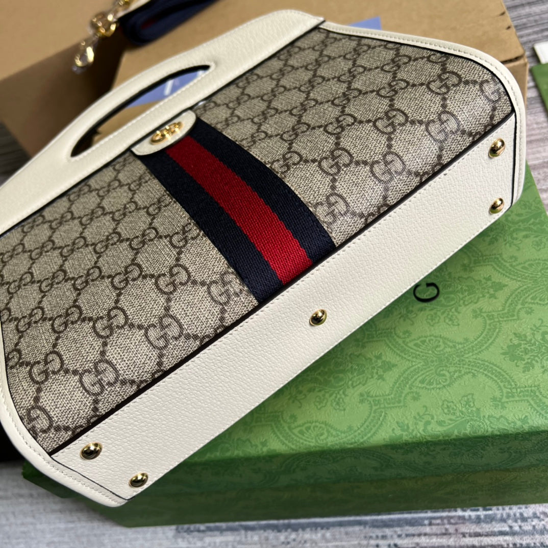 25cm white handheld cross shoulder bag 693724