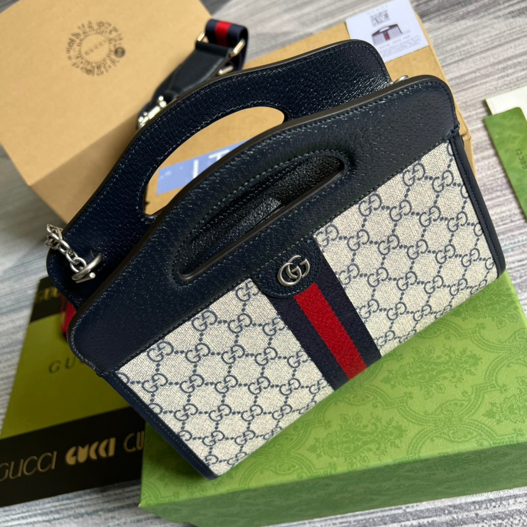 25cm ophidia blue handheld cross shoulder bag 693724