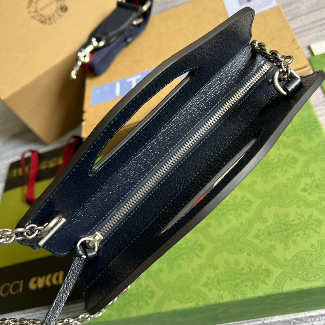 25cm ophidia blue handheld cross shoulder bag 693724