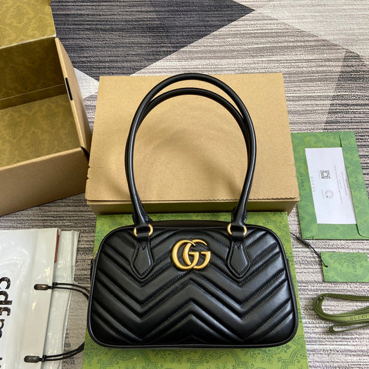 marmont series black underarm carrying shoulder bag 795199