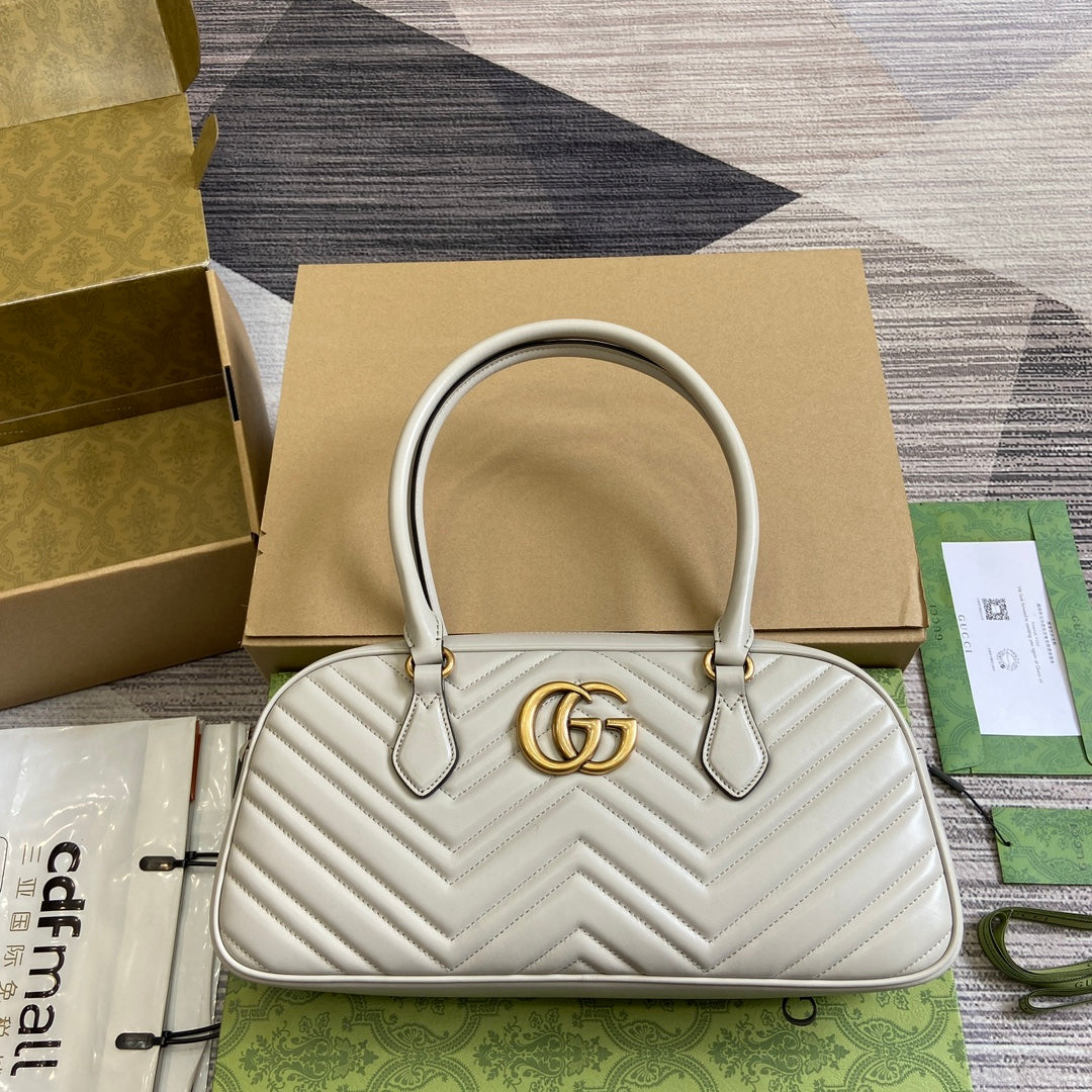 marmont series 35 5cm light gray crossbody single shoulder top handle bag 795218