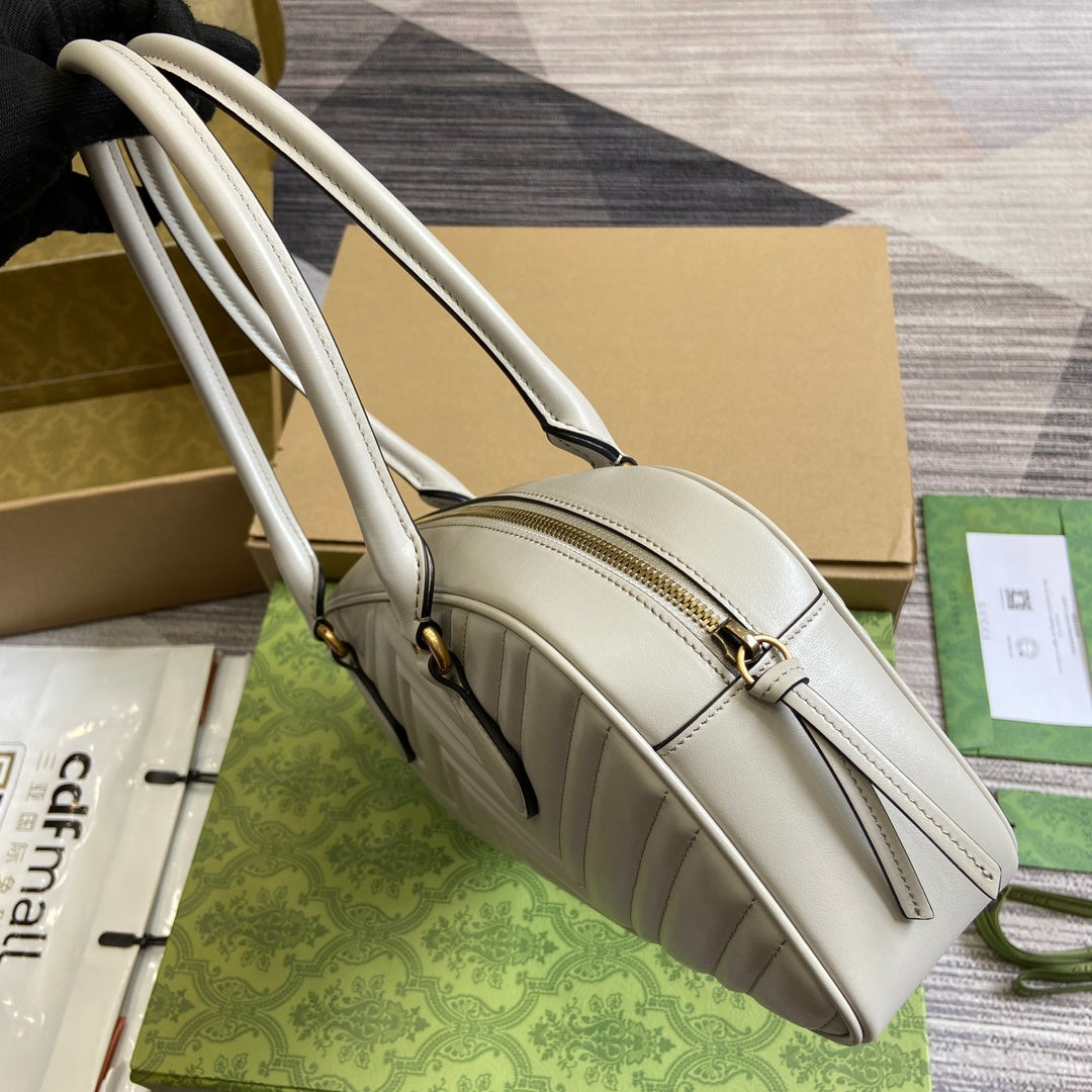 marmont series 35 5cm light gray crossbody single shoulder top handle bag 795218
