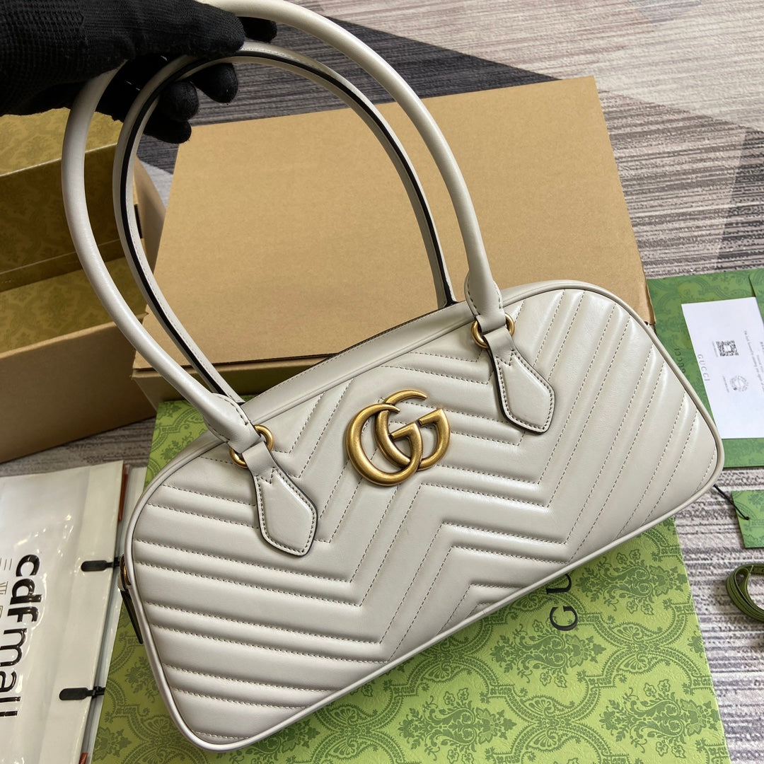 marmont series 35 5cm light gray crossbody single shoulder top handle bag 795218