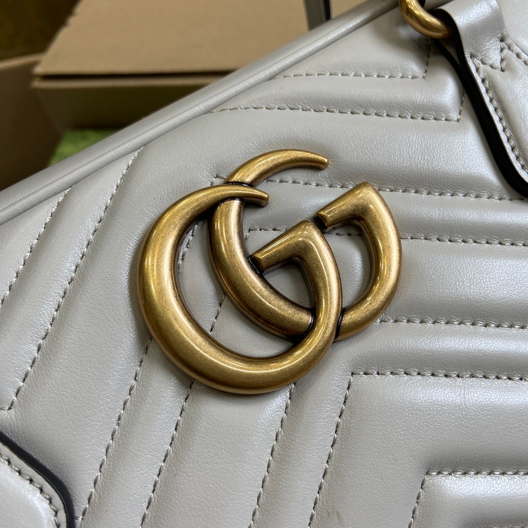marmont series 35 5cm light gray crossbody single shoulder top handle bag 795218
