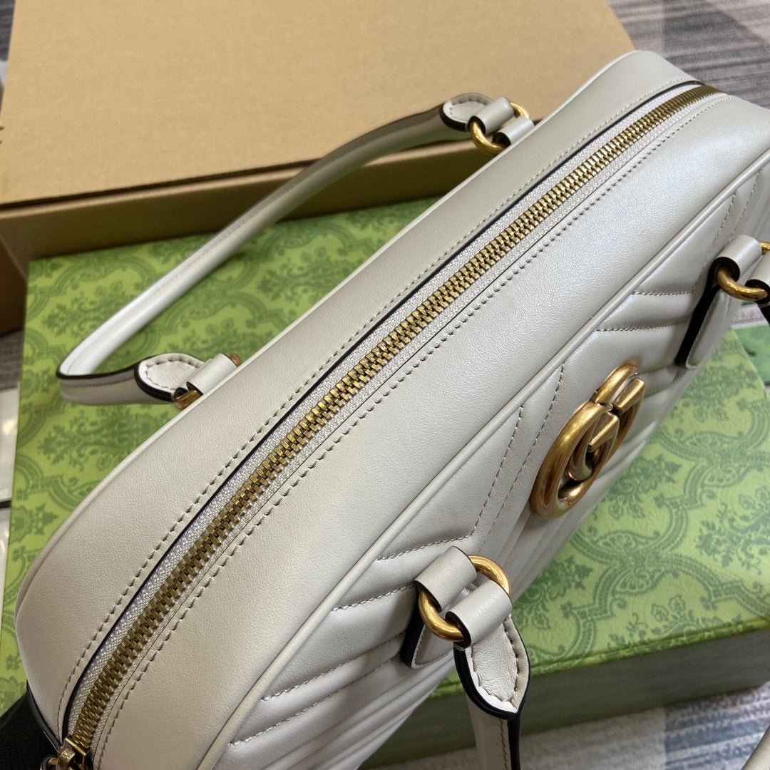 marmont series 35 5cm light gray crossbody single shoulder top handle bag 795218