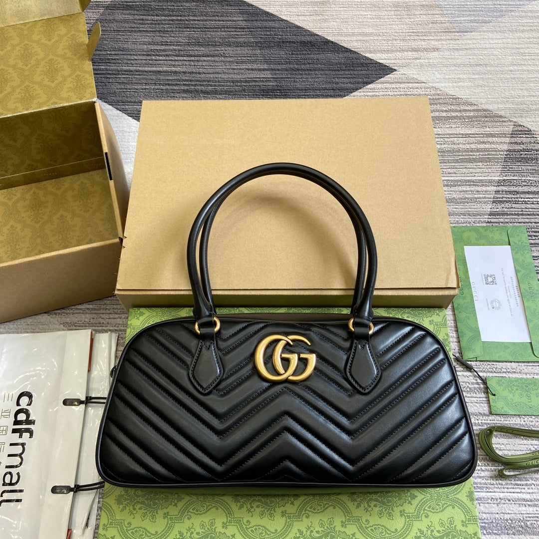 marmont series 35 5cm black crossbody single shoulder top handle bag 795218