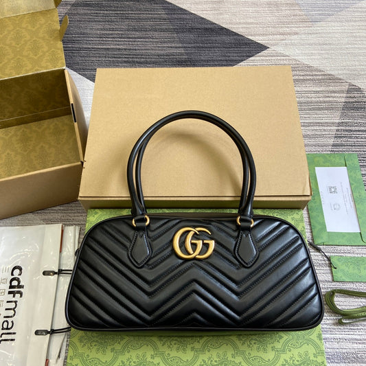 marmont series 35 5cm black crossbody single shoulder top handle bag 795218