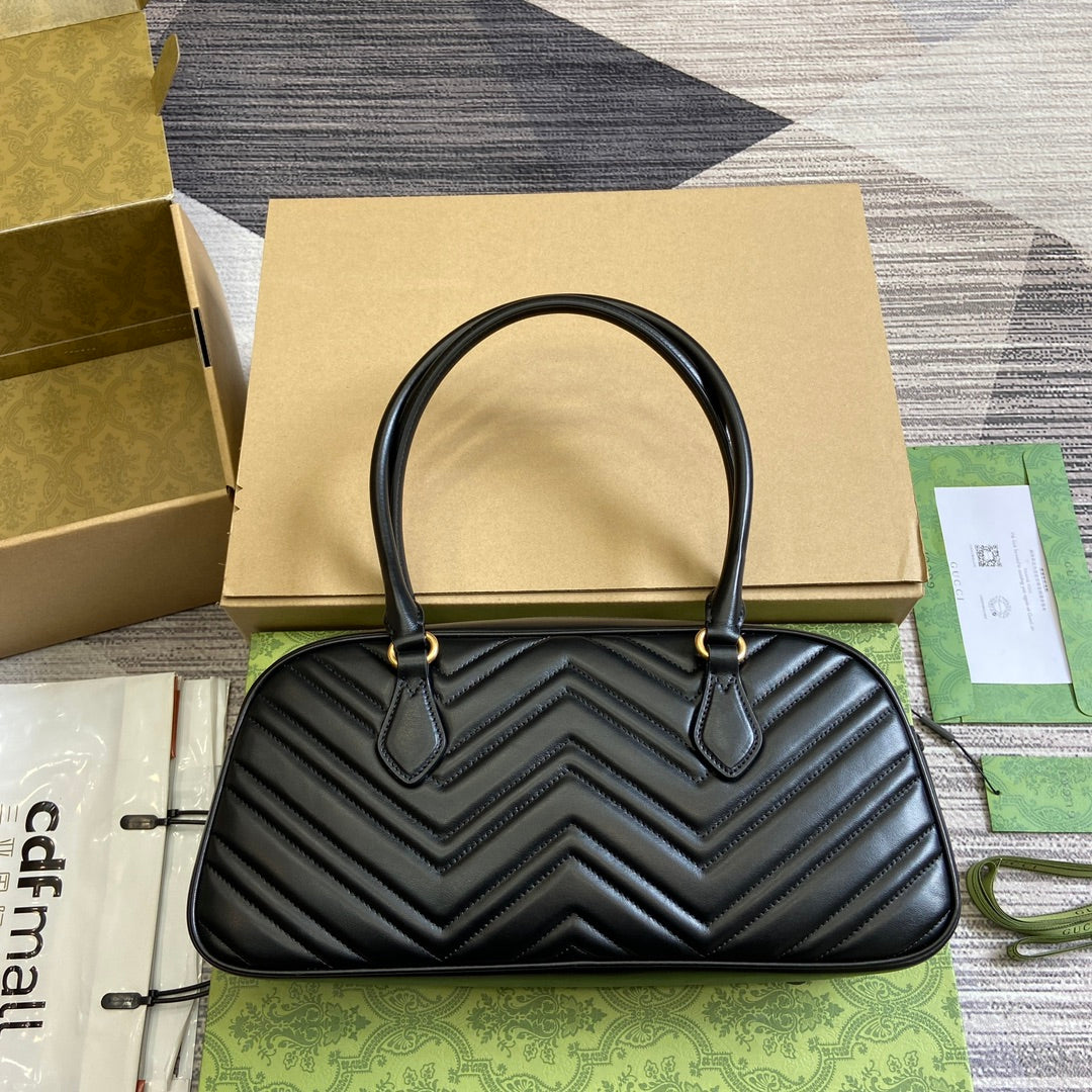 marmont series 35 5cm black crossbody single shoulder top handle bag 795218