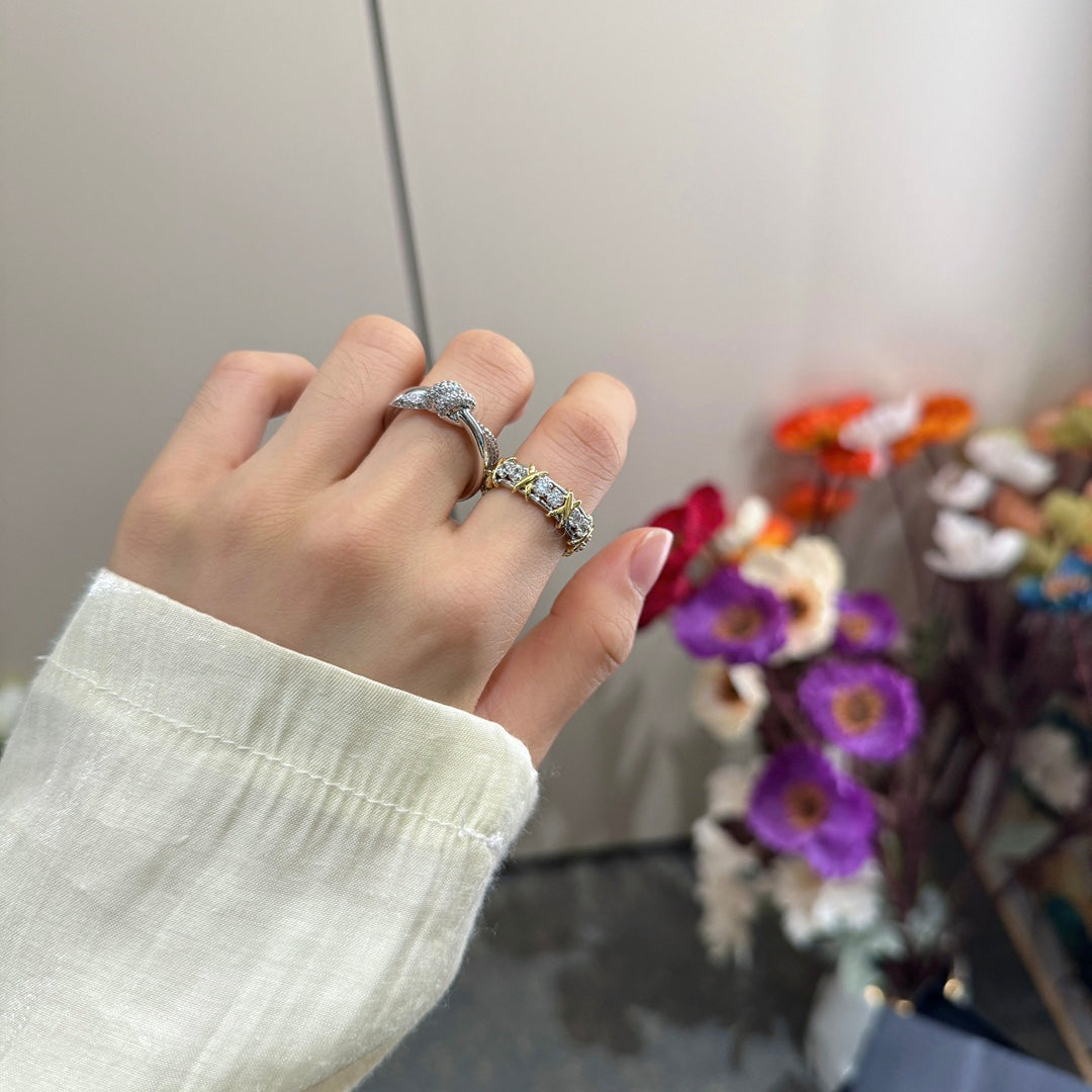 t family knot knot 18k gold bow ring