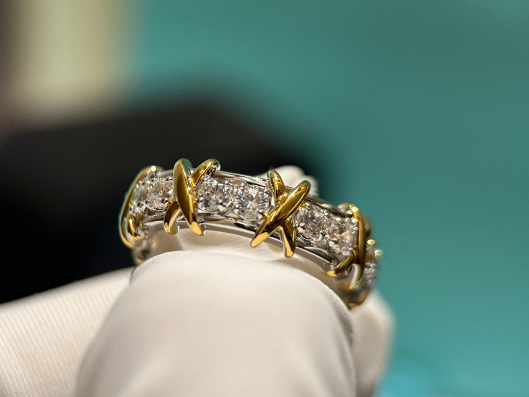 t family knot knot 18k gold bow ring