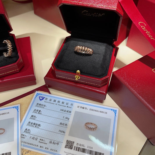 liuding 18k golden lingge couple ring jzc35